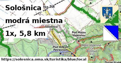 Sološnica Turistické trasy modrá miestna