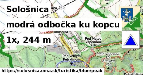 Sološnica Turistické trasy modrá odbočka ku kopcu