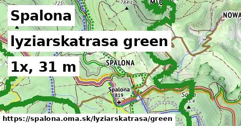 Spalona Lyžiarske trasy zelená 