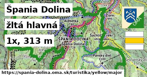 Špania Dolina Turistické trasy žltá hlavná