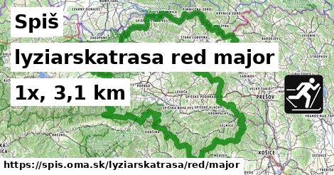 Spiš Lyžiarske trasy červená hlavná