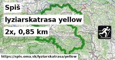 Spiš Lyžiarske trasy žltá 