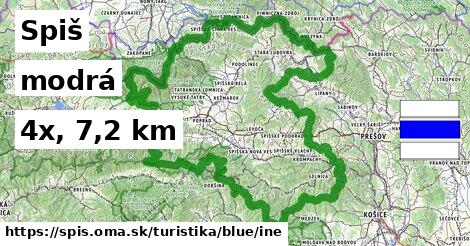 Spiš Turistické trasy modrá iná