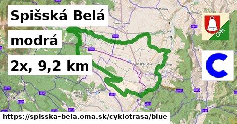 Spišská Belá Cyklotrasy modrá 