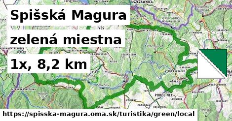 Spišská Magura Turistické trasy zelená miestna