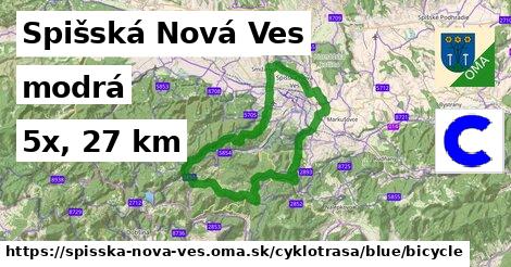 Spišská Nová Ves Cyklotrasy modrá bicycle