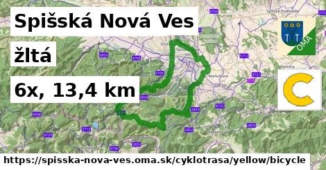 Spišská Nová Ves Cyklotrasy žltá bicycle
