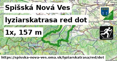 Spišská Nová Ves Lyžiarske trasy červená dot