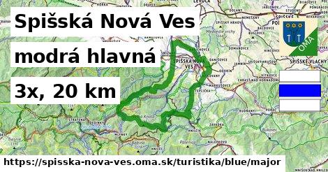 Spišská Nová Ves Turistické trasy modrá hlavná