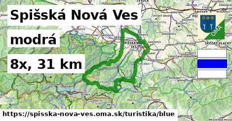 Spišská Nová Ves Turistické trasy modrá 