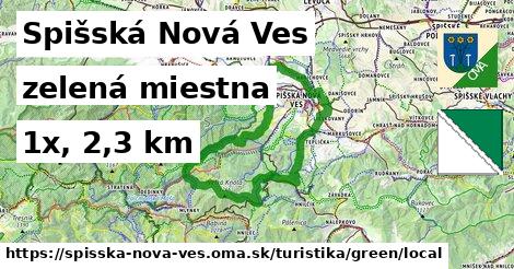 Spišská Nová Ves Turistické trasy zelená miestna
