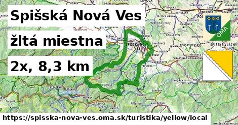 Spišská Nová Ves Turistické trasy žltá miestna