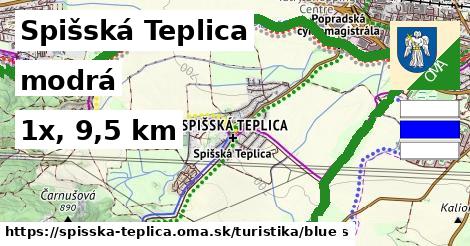 Spišská Teplica Turistické trasy modrá 