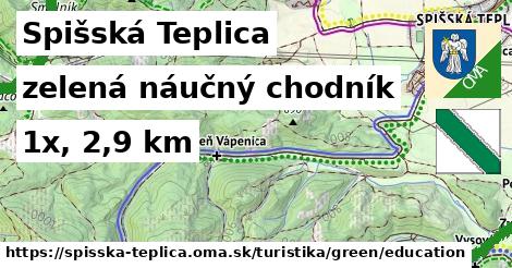 Spišská Teplica Turistické trasy zelená náučný chodník