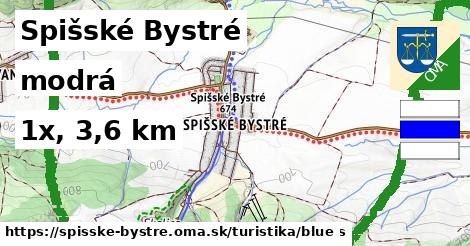Spišské Bystré Turistické trasy modrá 