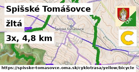 Spišské Tomášovce Cyklotrasy žltá bicycle