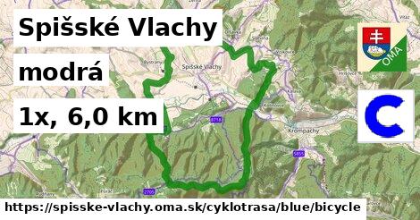 Spišské Vlachy Cyklotrasy modrá bicycle