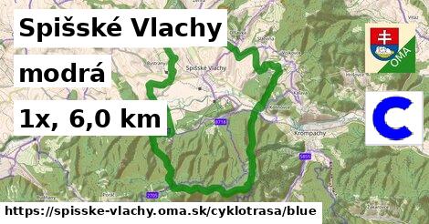 Spišské Vlachy Cyklotrasy modrá 