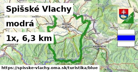 Spišské Vlachy Turistické trasy modrá 