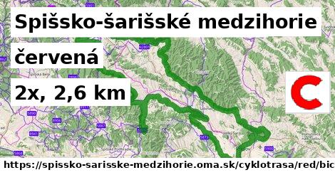 Spišsko-šarišské medzihorie Cyklotrasy červená bicycle