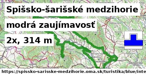 Spišsko-šarišské medzihorie Turistické trasy modrá zaujímavosť