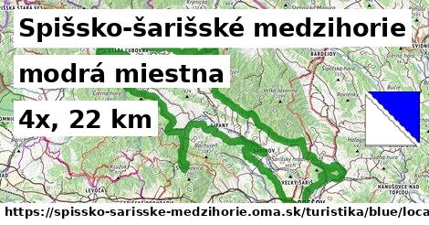 Spišsko-šarišské medzihorie Turistické trasy modrá miestna