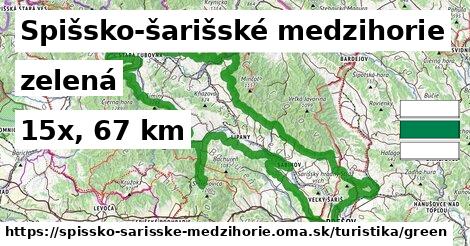 Spišsko-šarišské medzihorie Turistické trasy zelená 