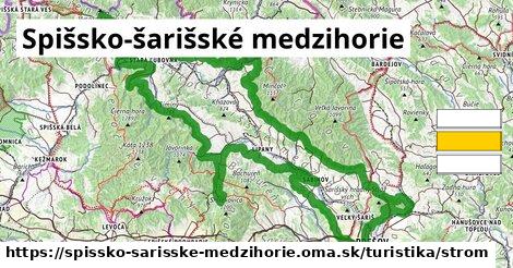 Spišsko-šarišské medzihorie Turistické trasy strom 