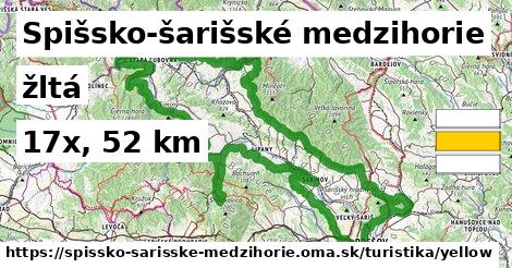 Spišsko-šarišské medzihorie Turistické trasy žltá 