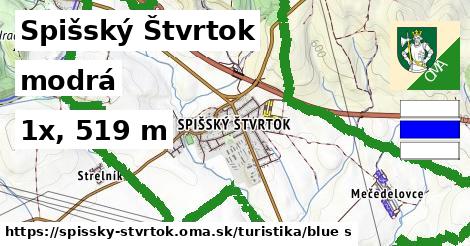 Spišský Štvrtok Turistické trasy modrá 