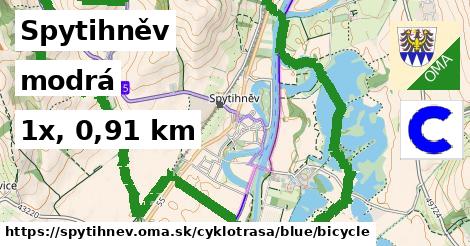 Spytihněv Cyklotrasy modrá bicycle