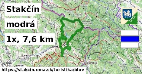Stakčín Turistické trasy modrá 