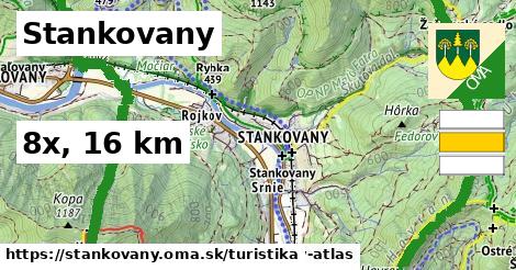 Stankovany Turistické trasy  