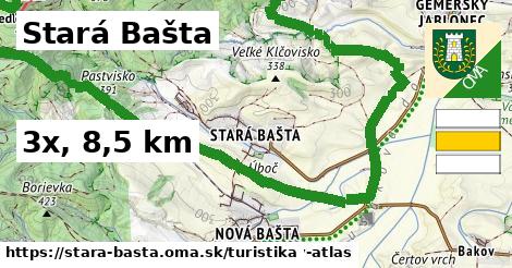 Stará Bašta Turistické trasy  