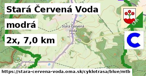 Stará Červená Voda Cyklotrasy modrá mtb