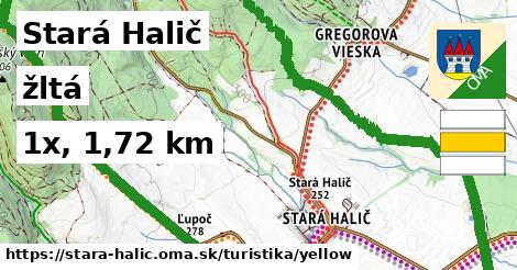 Stará Halič Turistické trasy žltá 