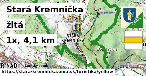 Stará Kremnička Turistické trasy žltá 