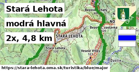 Stará Lehota Turistické trasy modrá hlavná