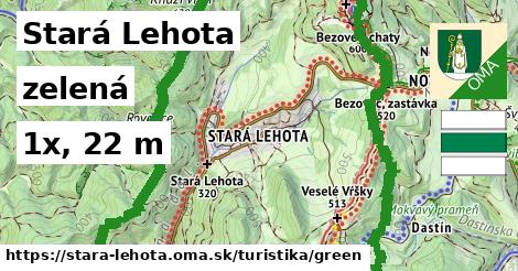 Stará Lehota Turistické trasy zelená 