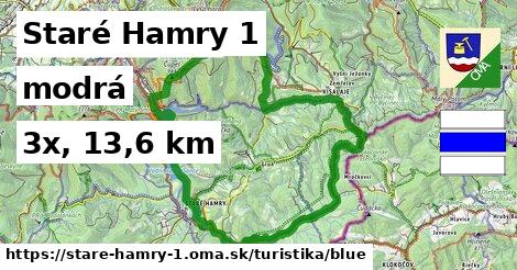 Staré Hamry 1 Turistické trasy modrá 