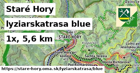Staré Hory Lyžiarske trasy modrá 