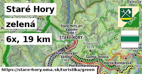 Staré Hory Turistické trasy zelená 