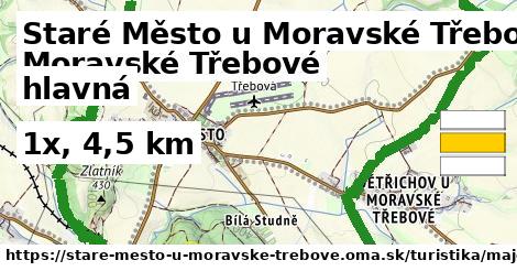 Staré Město u Moravské Třebové Turistické trasy hlavná 