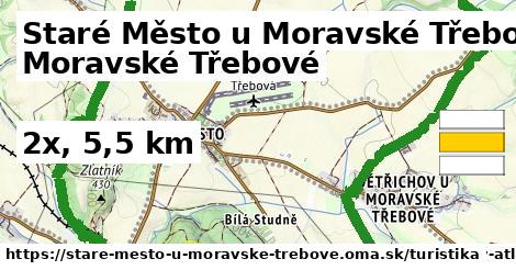 Staré Město u Moravské Třebové Turistické trasy  