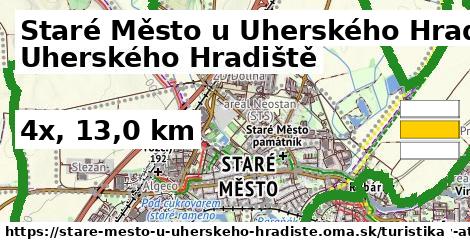 Staré Město u Uherského Hradiště Turistické trasy  