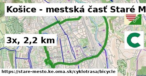 Košice - mestská časť Staré Mesto Cyklotrasy bicycle 