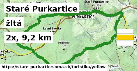 Staré Purkartice Turistické trasy žltá 