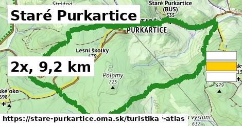 Staré Purkartice Turistické trasy  