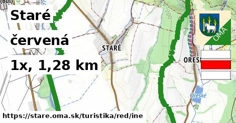 Staré Turistické trasy červená iná
