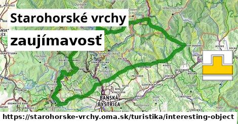 Starohorské vrchy Turistické trasy zaujímavosť 